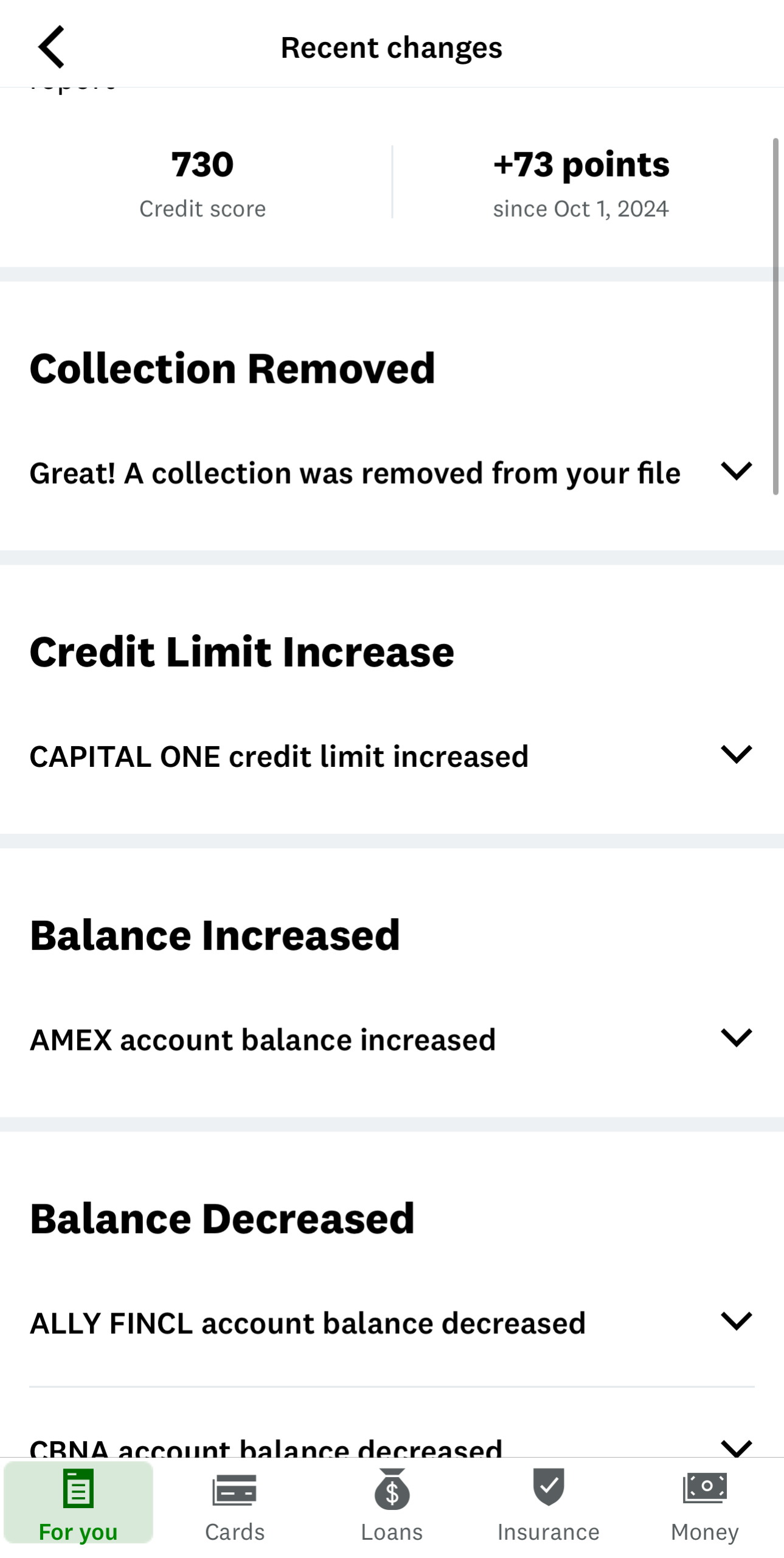 Client credit score result