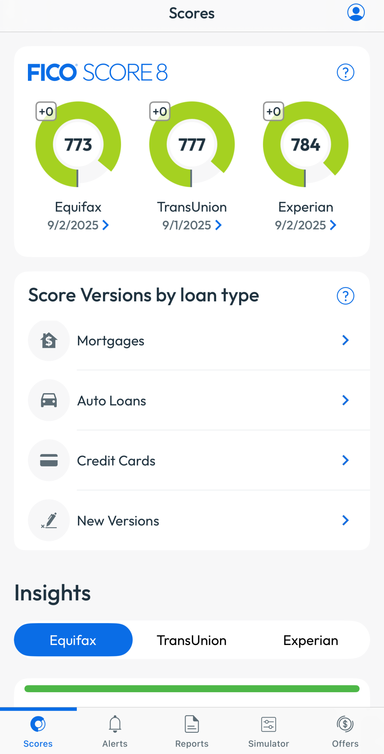 Client credit score result